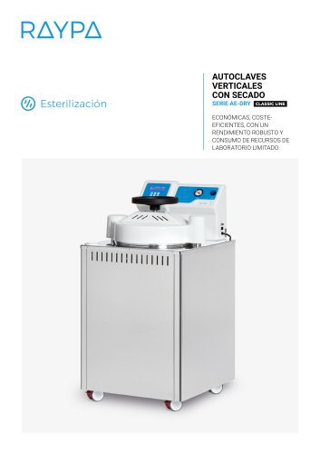 AUTOCLAVES VERTICALES CON SECADO - SERIE AE-DRY