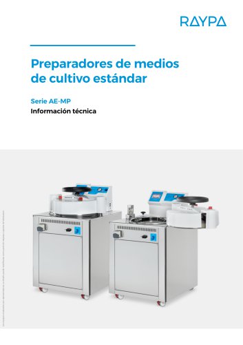 PREPARADORES DE MEDIOS DE CULTIVO ESTÁNDAR - SERIE AE-MP