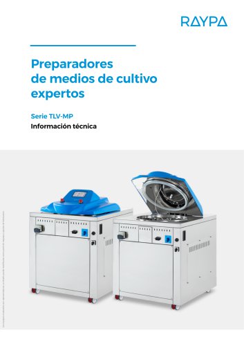 PREPARADORES DE MEDIOS DE CULTIVO EXPERTOS - SERIE TLV-MP