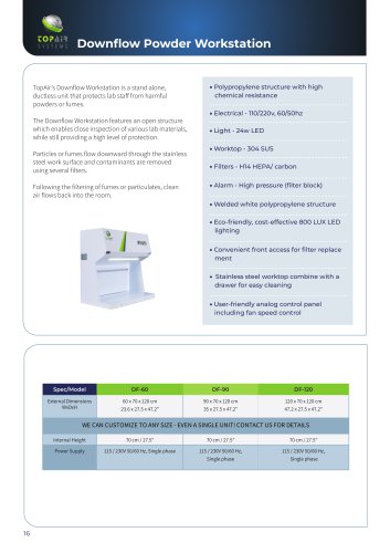 Downflow Powder Workstation