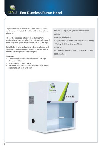 Eco Ductless Fume Hood