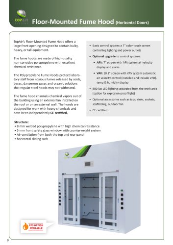 Floor-Mounted Fume Hood (Horizontal Doors)