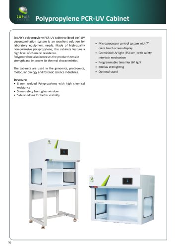 Polypropylene PCR-UV Cabinet