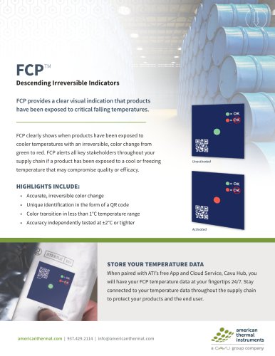 Descending Temperature Indicator FCP