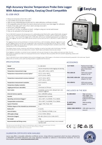 EL-USB-VACX Vaccine Temperature Logger