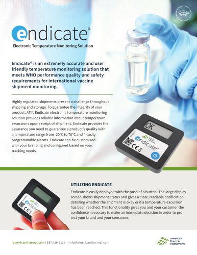 Programmable Temperature Indicator Endicate