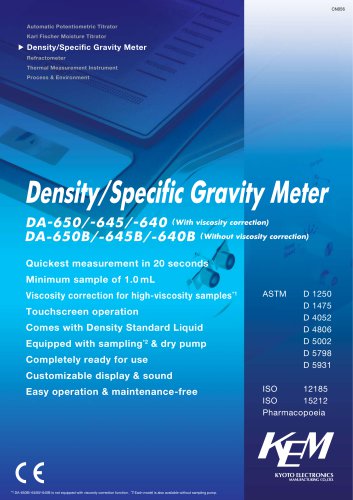 Density/Specific Gravity Meter