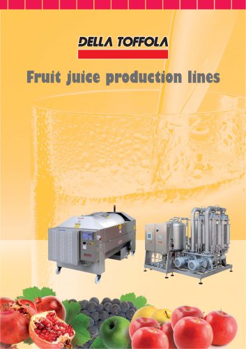 Fruit juice production lines