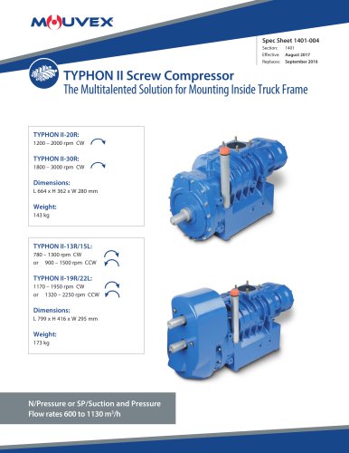 Typhon II Screw Compressor