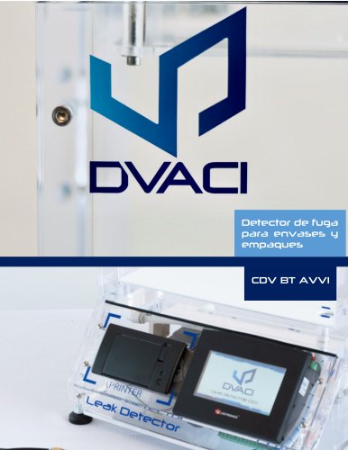 CDV BT AVVI Probador de Fugas para Empaques