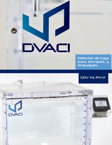 CDV FS PVVI Probador de Fugas para Empaques