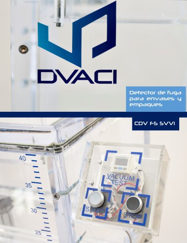 CDV FS SVVI Detector de Fugas para Empaques