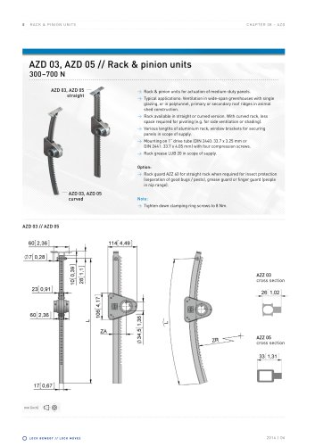 Rack & pinion units - AZD