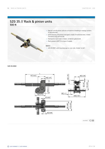 Rack & pinion units - SZG 35