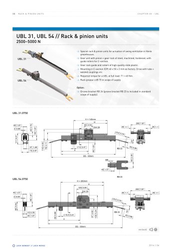 Rack & pinion units - UBL