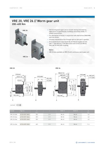 Worm gear units - VRE