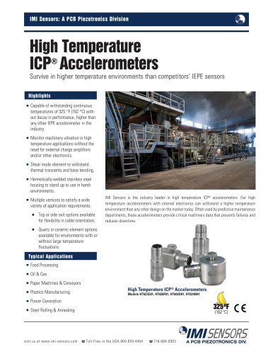 High Temperature ICP® Accelerometers