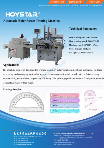 Automatic Ruler Screen Printing Machine