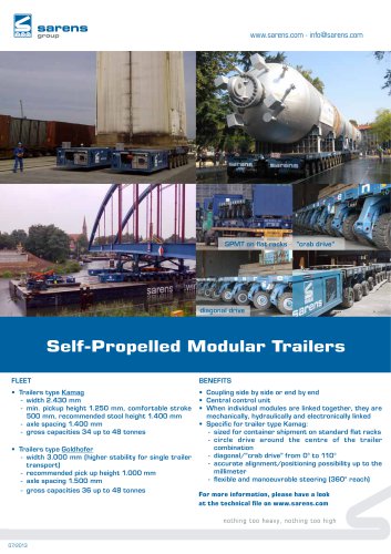 2013 Self-Propelled Modular Trailers