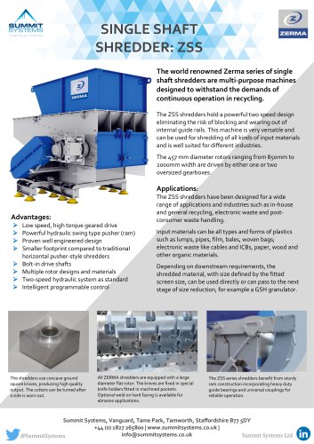 SINGLE SHAFT SHREDDER: ZSS