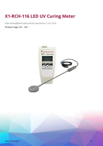 X1-RCH-116 LED UV Curing Meter