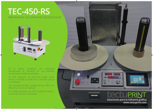 TEC-450-RS Top Table Rewinder "Rebobinador REPASADORA"