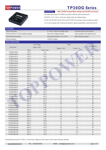 TP30DG series 30W dc-dc converter