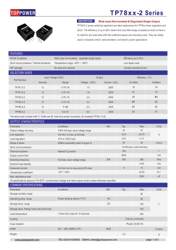 TP78XX-2 non-isolated dc-dc converter