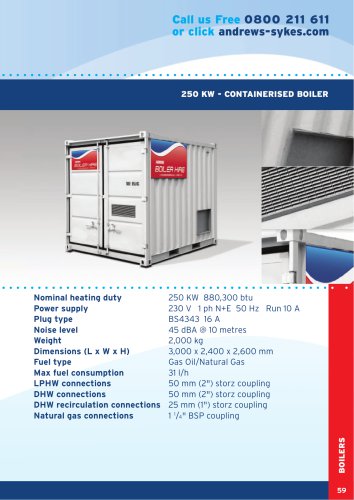 250 KW - CONTAINERISED BOILER