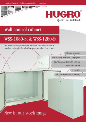 WSS wall control cabinet 1080-St / 1280-St