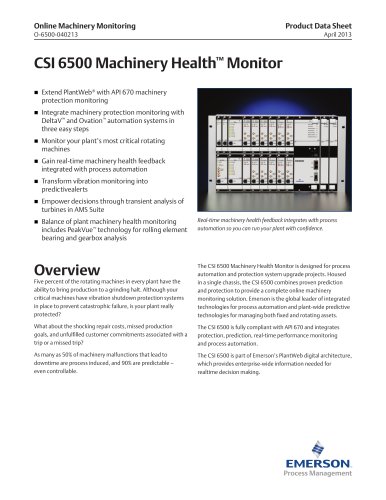 CSI 6500 Machinery Health Monitor