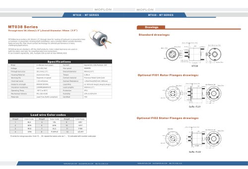 electronics through bore 38.1mm slip ring