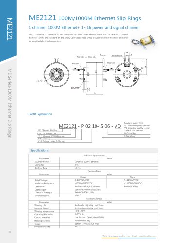 Ethernet slip ring ME2121 seri