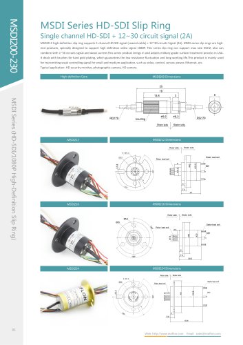 HD-SDI slip ring MSDI200 series