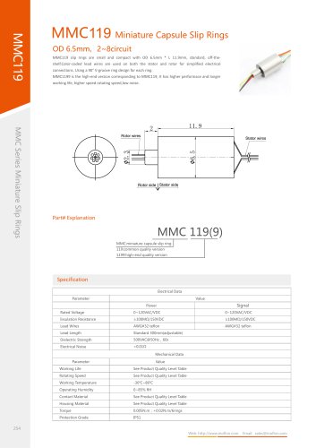 Military slip ring MMC119 series