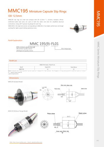 Military slip ring MMC195 series