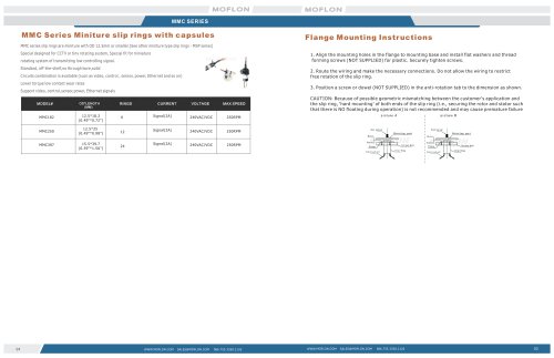 MMC Series Catalog  (Miniature slip rings,economical,with capsule)