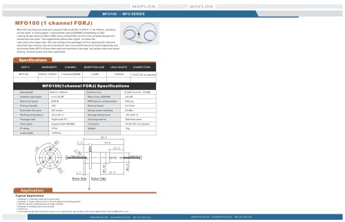 Moflon MFO Series slip ring for Fiber Optics