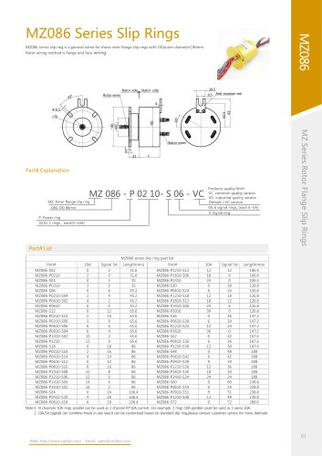 Standard slip ring MZ086 series