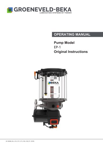 Pump Model EP-1 Original Instructions