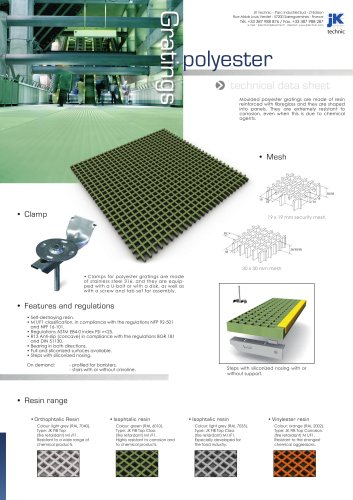 Polyester gratings