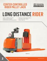 CENTER-CONTROLLED RIDER PALLET JACK - LONG DISTANCE RIDER