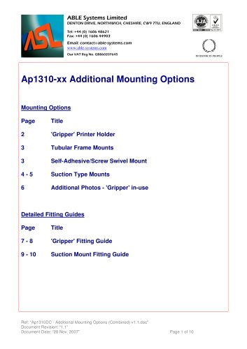 AP1310DC Mounting Brackets.