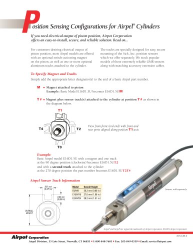 Position Sensing Configurations for Airpel® Cylinders