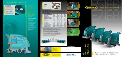 Eureka E51, E61, E71, E81 | FREGADORAS DE CONDUCTOR ACOMPAÑANTE