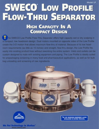 Sweco Low Profile Flow-Thru Separator