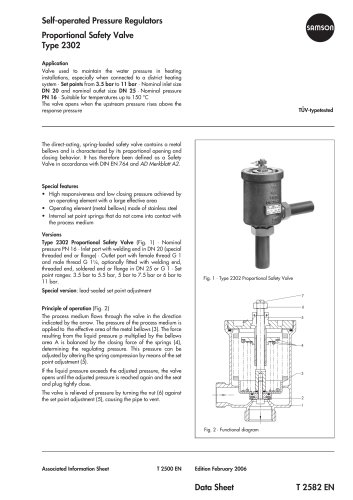 Proportional Safety Valve Type 2302