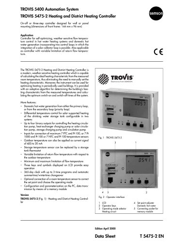 TROVIS 5475-2 Heating and District Heating Controller