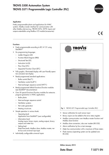 TROVIS 5571 Programmable Logic Controller (PLC)