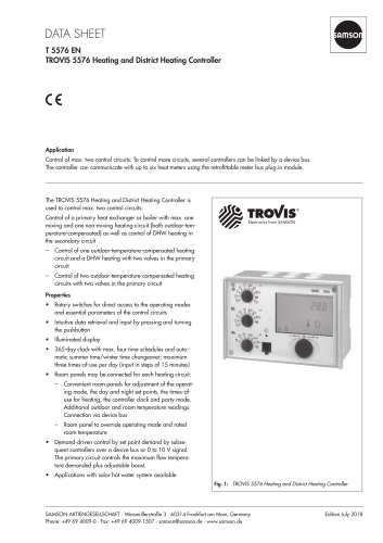 TROVIS 5576 Heating and District Heating Controller